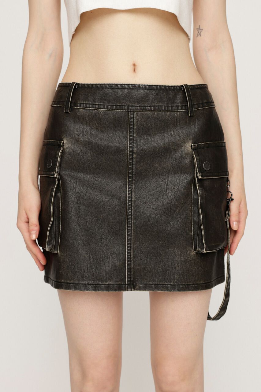 SLY「3D PK F／LEATHER MINI スカート」|スカート|