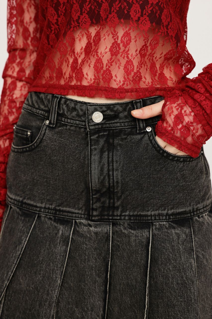 SLY「J／W OVER DYE ショートスカート」|スカート|