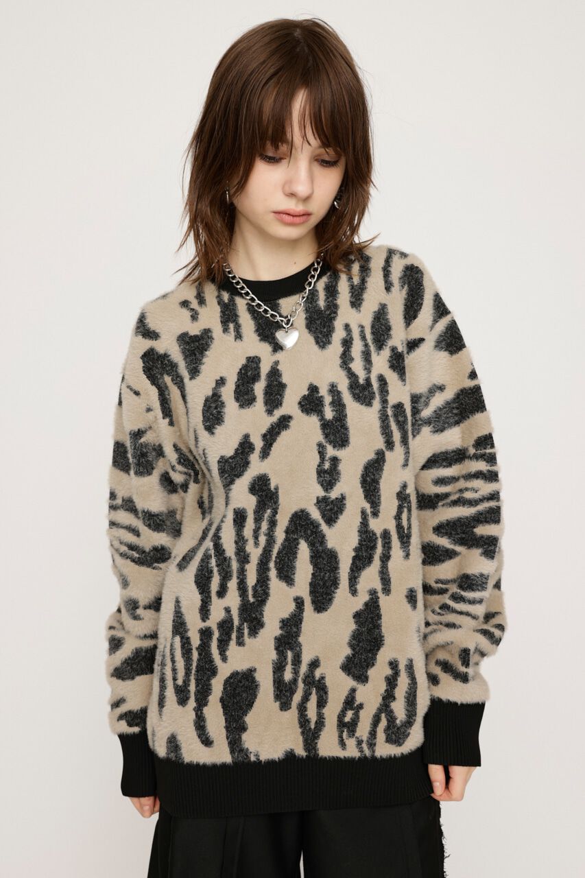 SLY「LEOPARD MOLLE JQ トップス」|ニット・セーター|