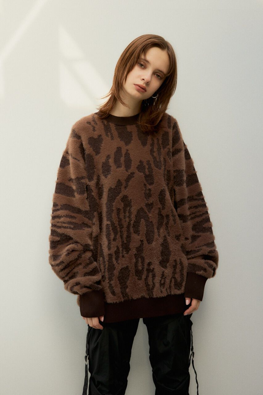 SLY「LEOPARD MOLLE JQ トップス」|ニット・セーター|