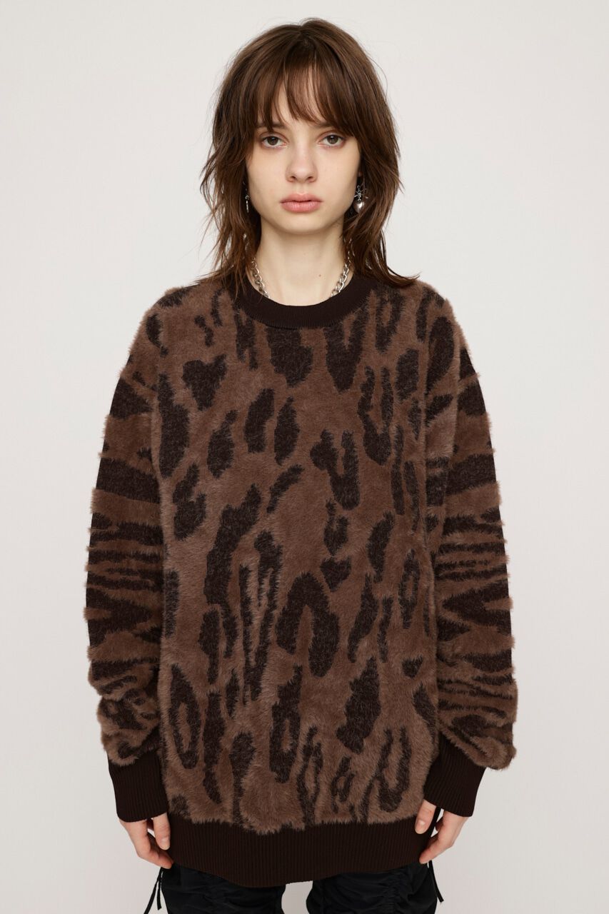 SLY「LEOPARD MOLLE JQ トップス」|ニット・セーター|