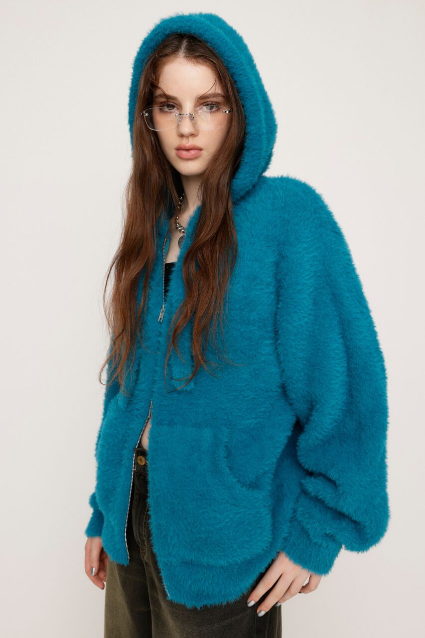 SLY「ZIP UP SHAGGY HOODIE」|パーカー|TQ