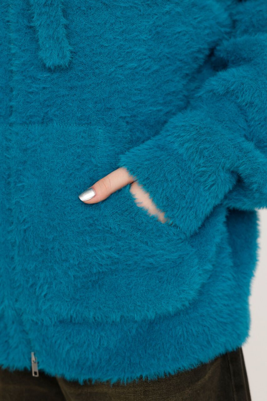 SLY「ZIP UP SHAGGY HOODIE」|パーカー|