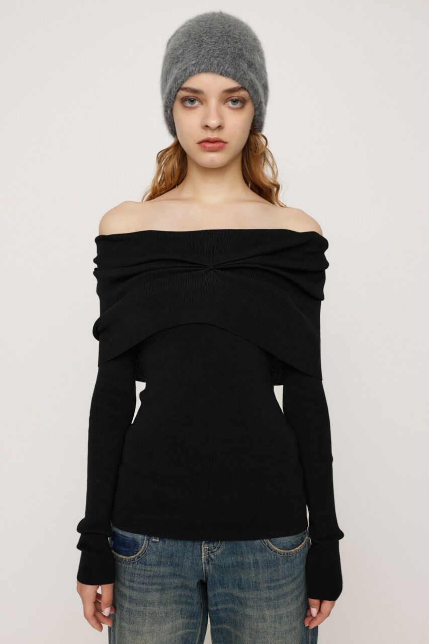SLY「OFF SHOULDER KNIT トップス」|ニット・セーター|