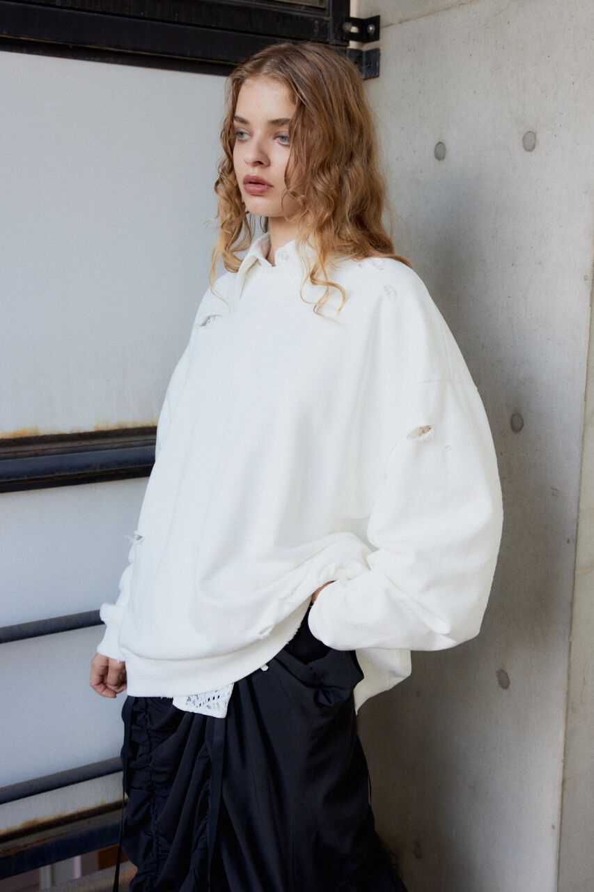 SLY「CRUSHED OVER SWEAT トップス」|Tシャツ・カットソー|