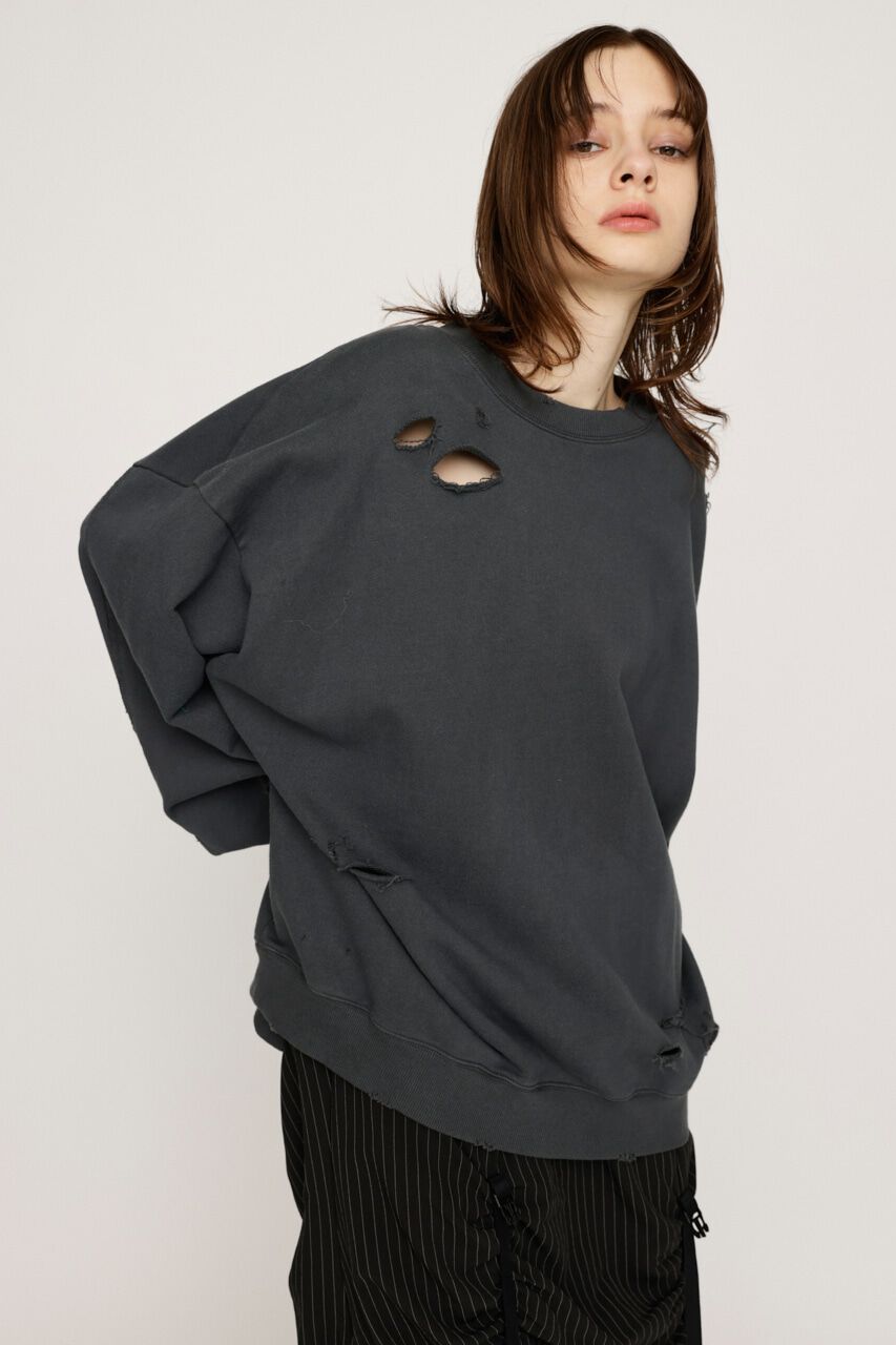 SLY「CRUSHED OVER SWEAT トップス」|Tシャツ・カットソー|