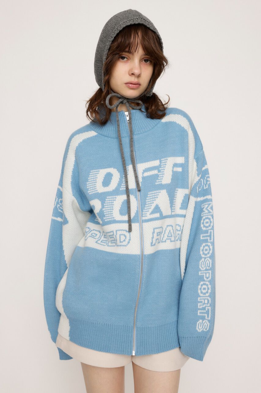 SLY「LOGO JQ ZIP UP カーディガン」|カーディガン|