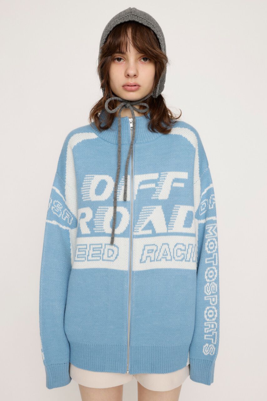 SLY「LOGO JQ ZIP UP カーディガン」|カーディガン|