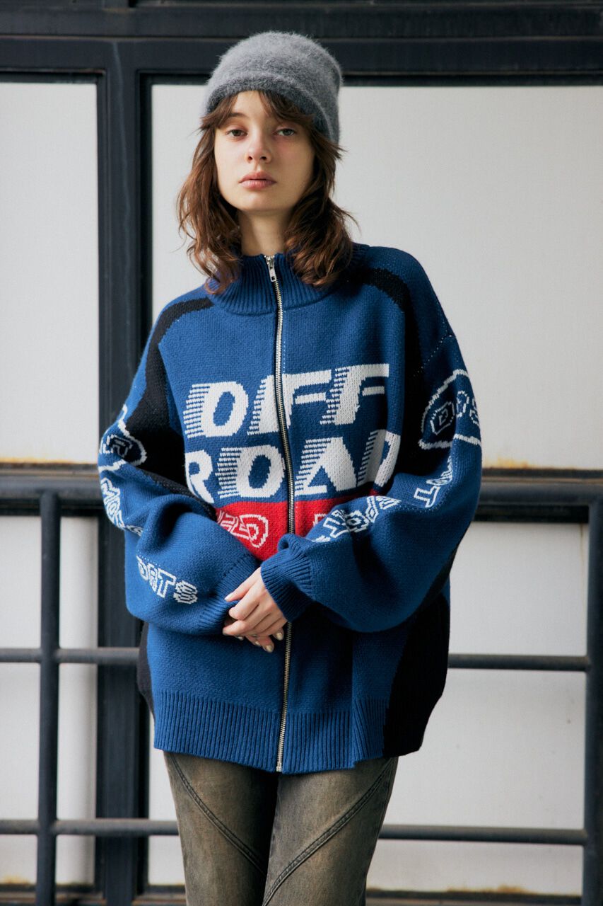 SLY「LOGO JQ ZIP UP カーディガン」|カーディガン|