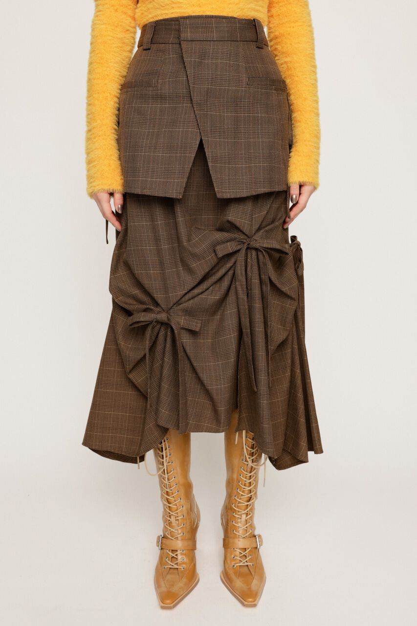 SLY「LAYERED TUCK RIBBON スカート」|スカート|