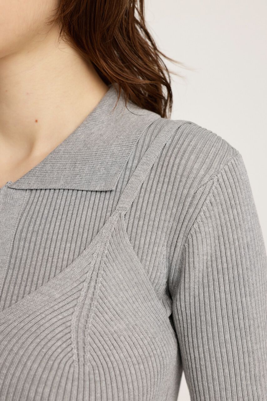 SLY「FRONT ZIP HG 2P トップス」|ニット・セーター|