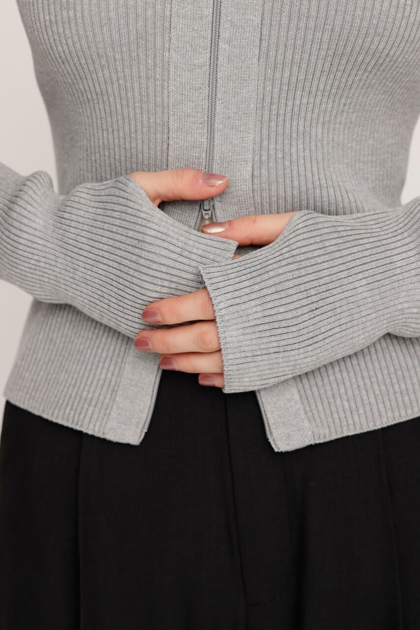 SLY「FRONT ZIP HG 2P トップス」|ニット・セーター|