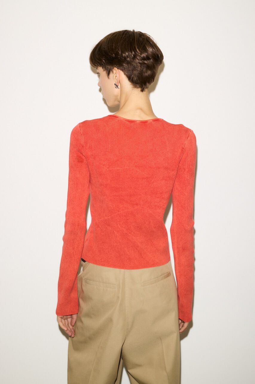 SLY「SLANT BUTTON HG RIB トップス」|ニット・セーター|