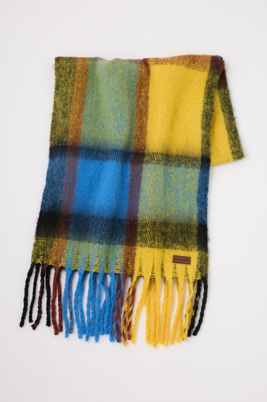 SLY「SHAGGY CHECK マフラー」|その他|M/YEL7