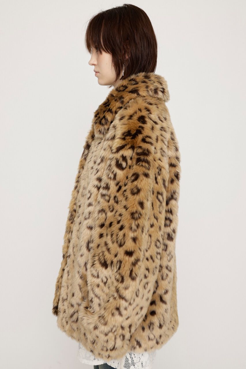 SLY「LEOPARD F／FUR FRONT HOOK コート」|その他|
