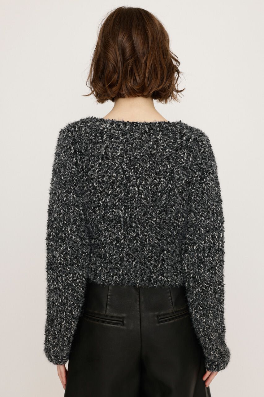 SLY「TAPE YARN SLANT NECK カーディガン」|ニット・セーター|