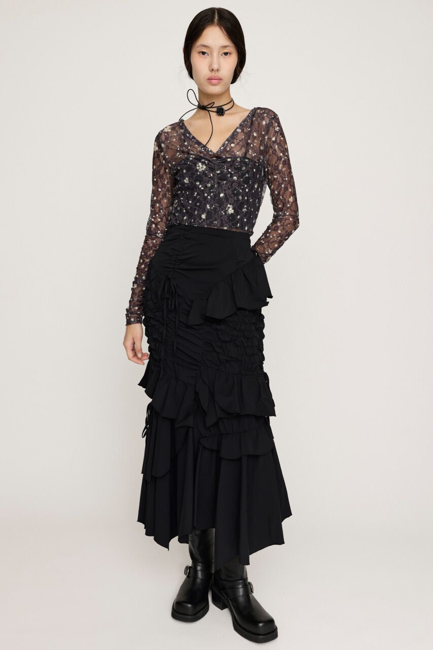 SLY「SMOCKING RIBBON DESIGN スカート」|スカート|