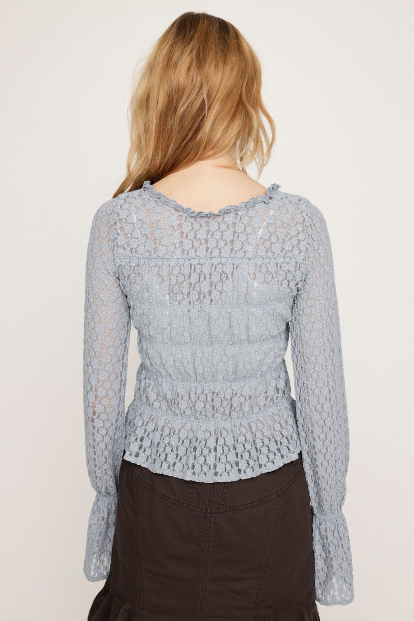 SLY「PUFFY SHIRRING CUT トップス」|Tシャツ・カットソー|