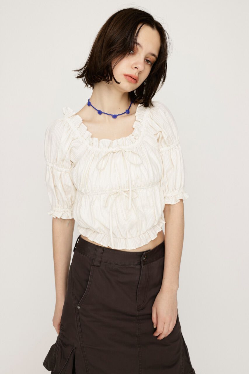 SLY「GATHER RIBBON ブラウス」|シャツ・ブラウス|IVOY3