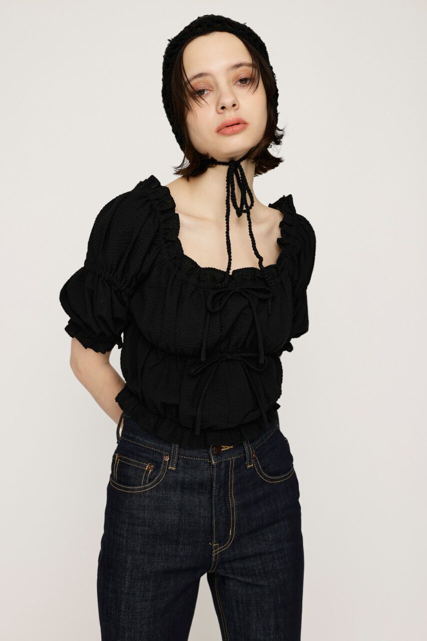 SLY「GATHER RIBBON ブラウス」|シャツ・ブラウス|