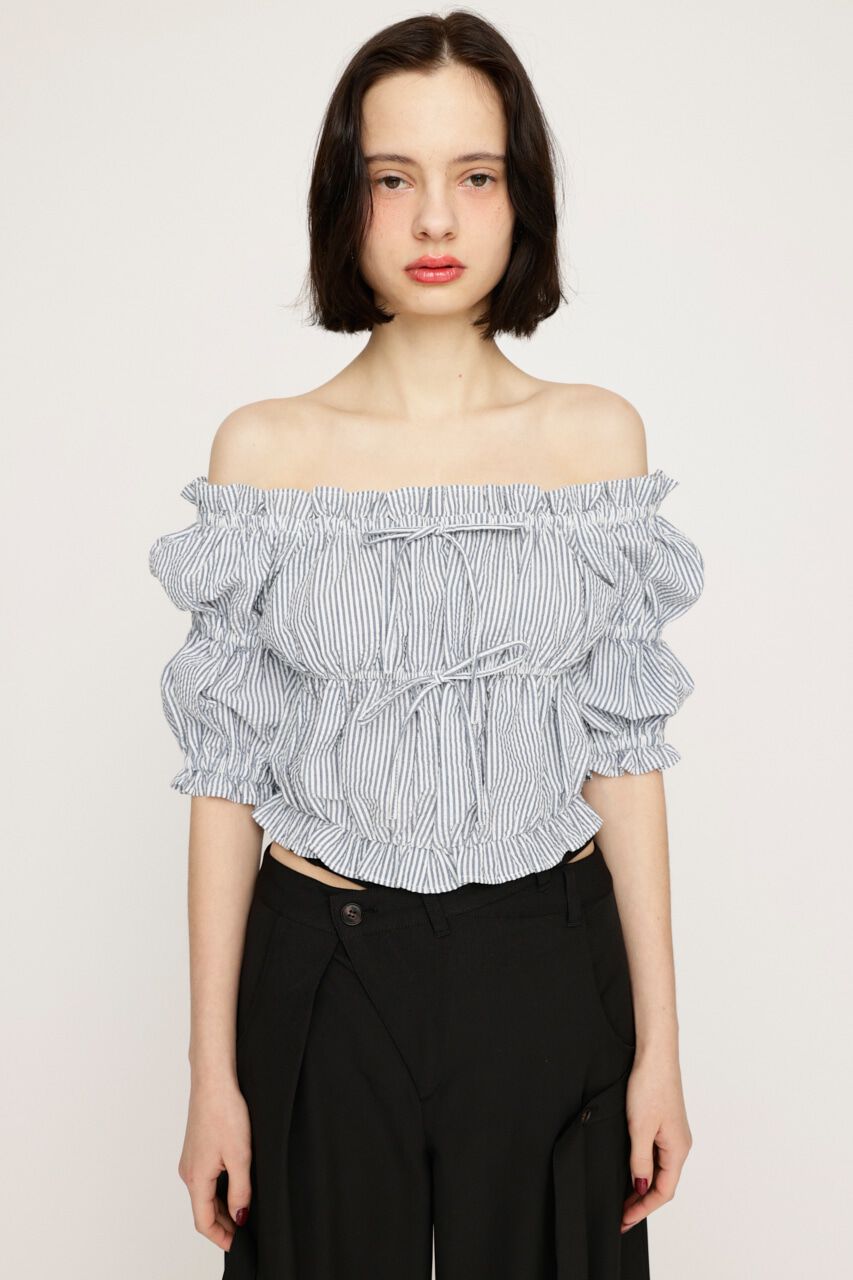 SLY「GATHER RIBBON ブラウス」|シャツ・ブラウス|