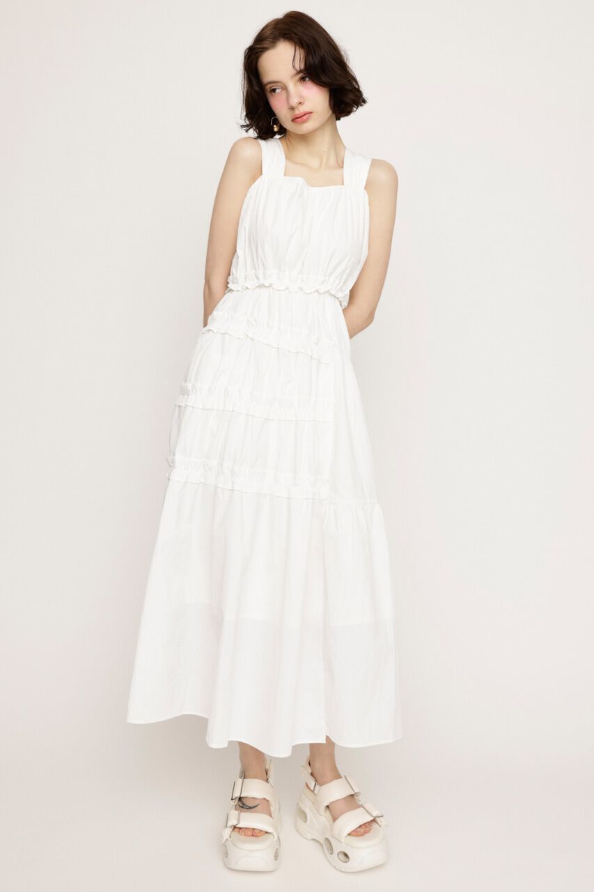 SLY「ASYMMETRY FRILL ロングワンピース」|ワンピース|
