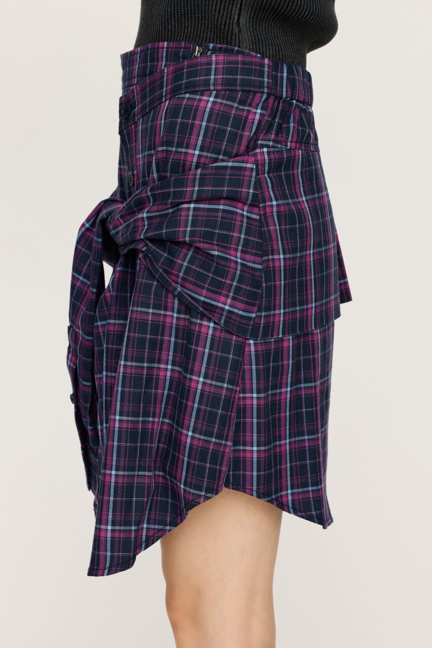 SLY「REMAKE LIKE CHECK ショートスカート」|スカート|