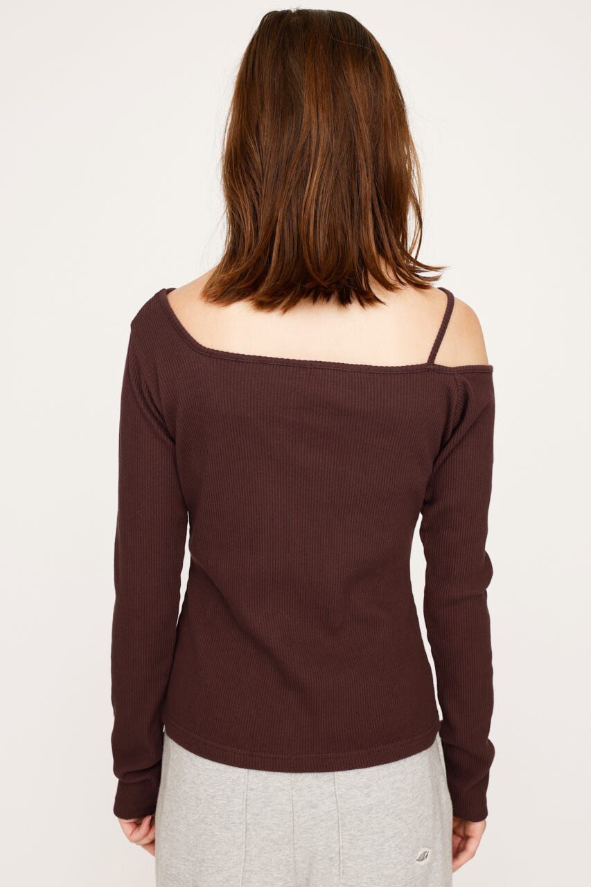 SLY「ASYMMETRY BUTTON トップス」|Tシャツ・カットソー|