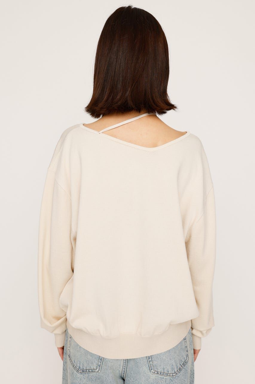 SLY「ASYMMETRY NECK LOOSE トップス」|ニット・セーター|