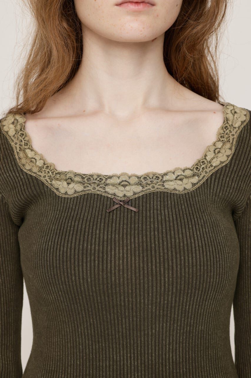 SLY「LACE DOCKING トップス」|ニット・セーター|