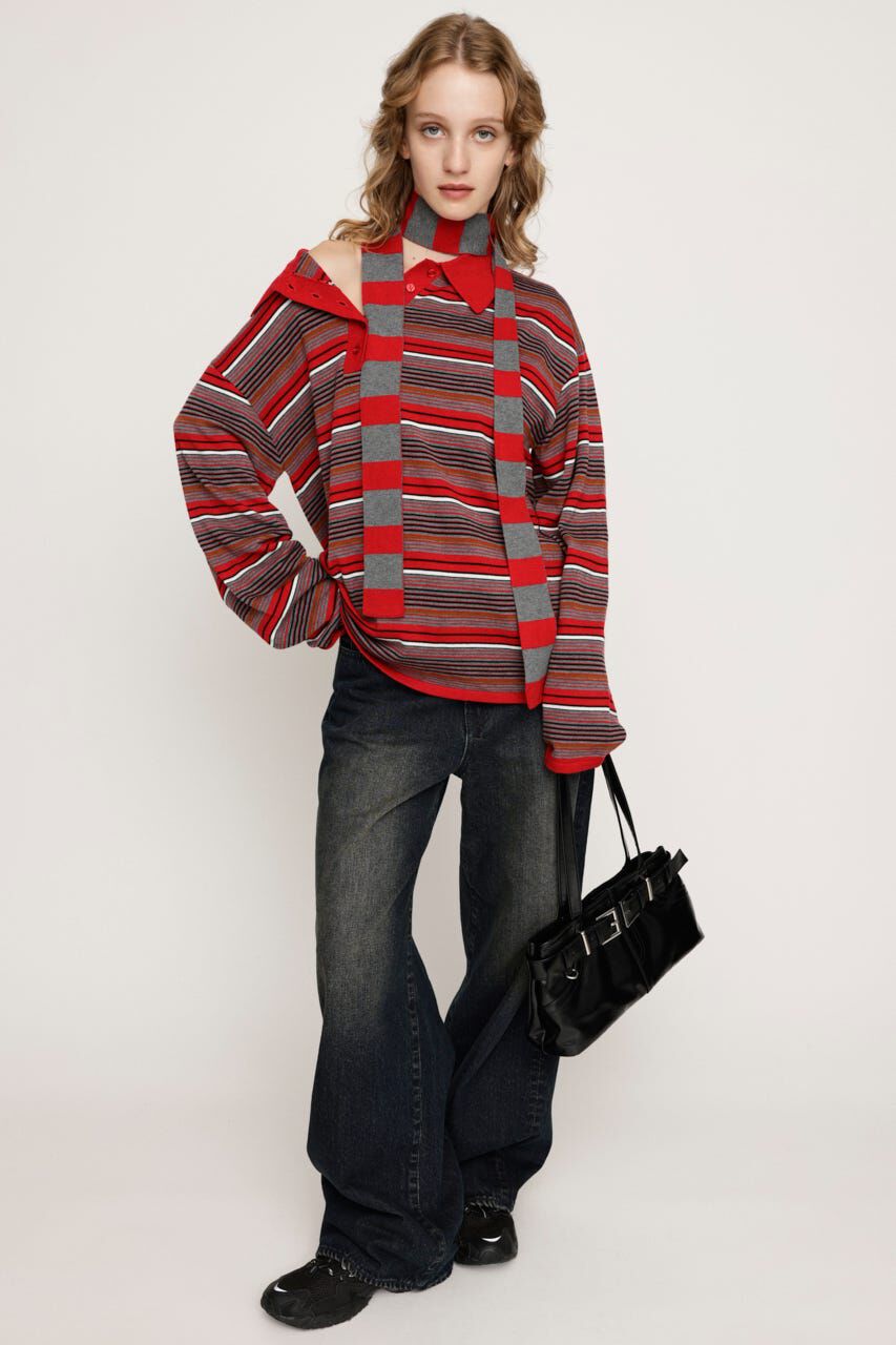 SLY「HG KNIT ASYMMETRY トップス」|ニット・セーター|