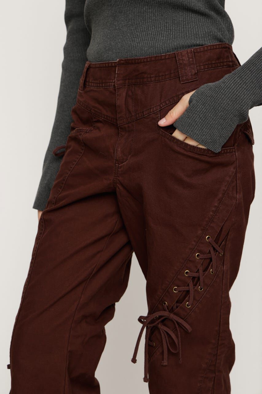 SLY「LACE UP MANNISH パンツ」|その他|