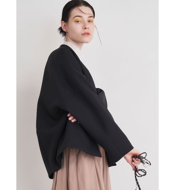 ELENDEEK「FORM SHORT CT」|ノーカラーコート|