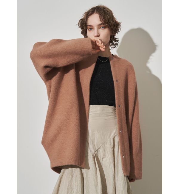 ELENDEEK「CN RACCOON MIX WCD」|カーディガン|キャメル