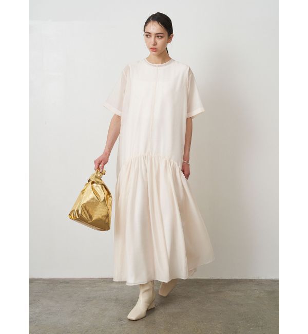 ELENDEEK「SHEER LAYERED CUT OP」|ワンピース|アイボリー