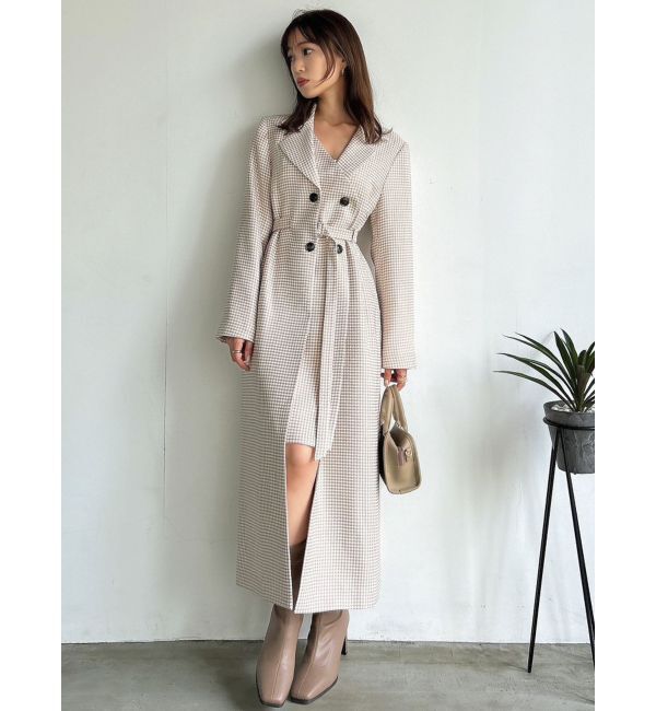 dazzlin「テーラーシェイプロングジャケット」|テーラードジャケット|ベージュ