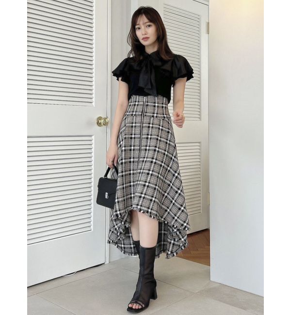 dazzlin「ZIPフリンジコルセットフレアスカート」|スカート|