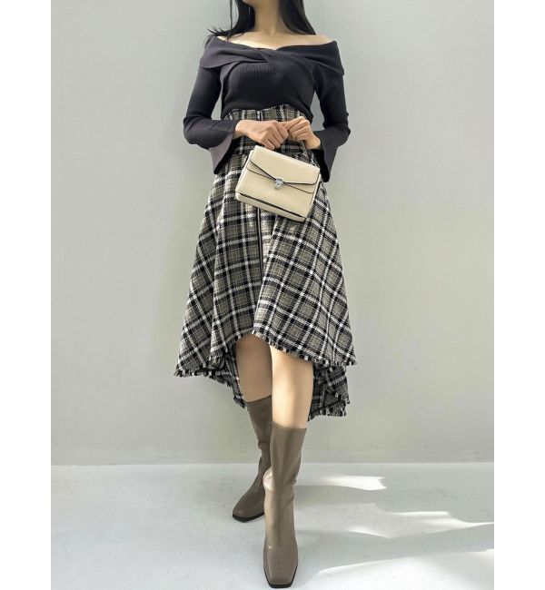 dazzlin「ZIPフリンジコルセットフレアスカート」|スカート|