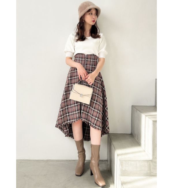 dazzlin「ZIPフリンジコルセットフレアスカート」|スカート|