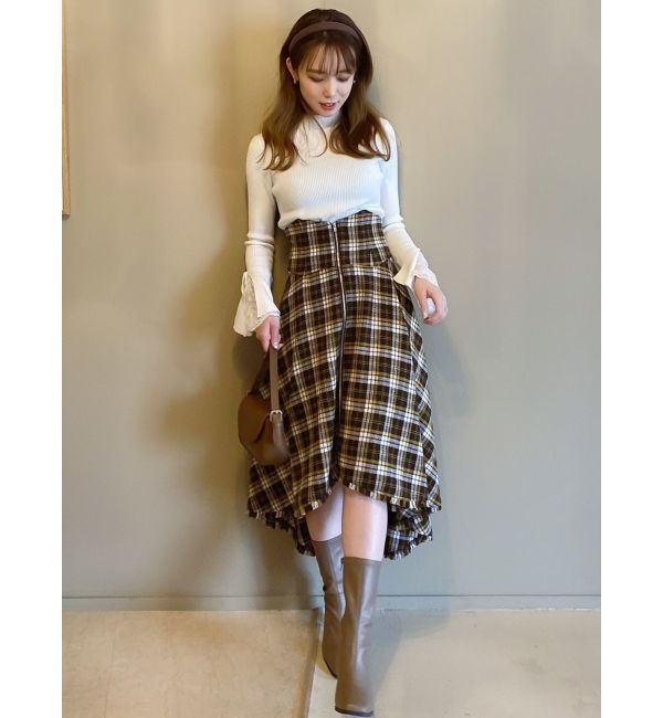 dazzlin「ZIPフリンジコルセットフレアスカート」|スカート|