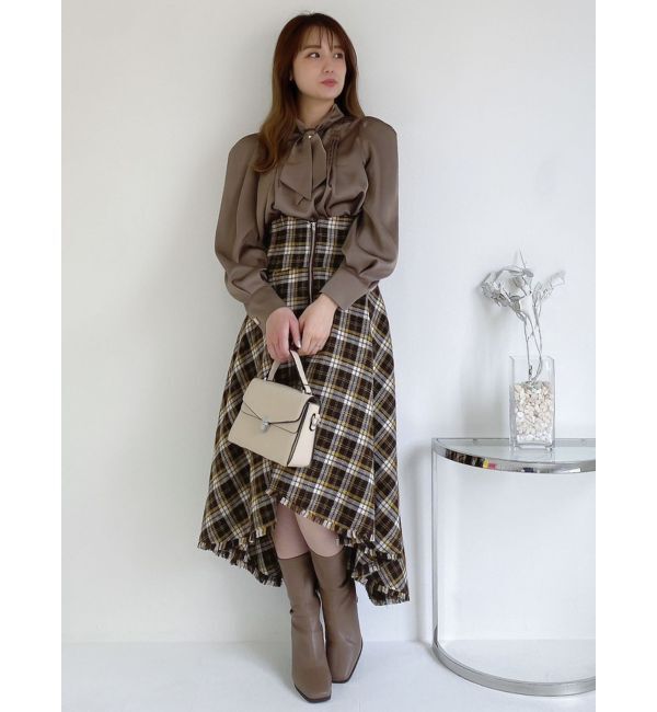 dazzlin「ZIPフリンジコルセットフレアスカート」|スカート|