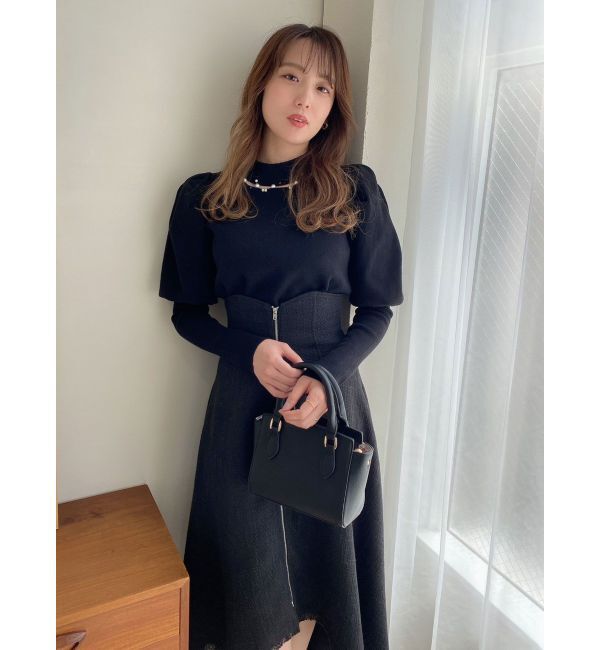 dazzlin「ZIPフリンジコルセットフレアスカート」|スカート|