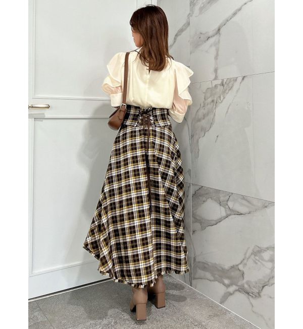 dazzlin「ZIPフリンジコルセットフレアスカート」|スカート|