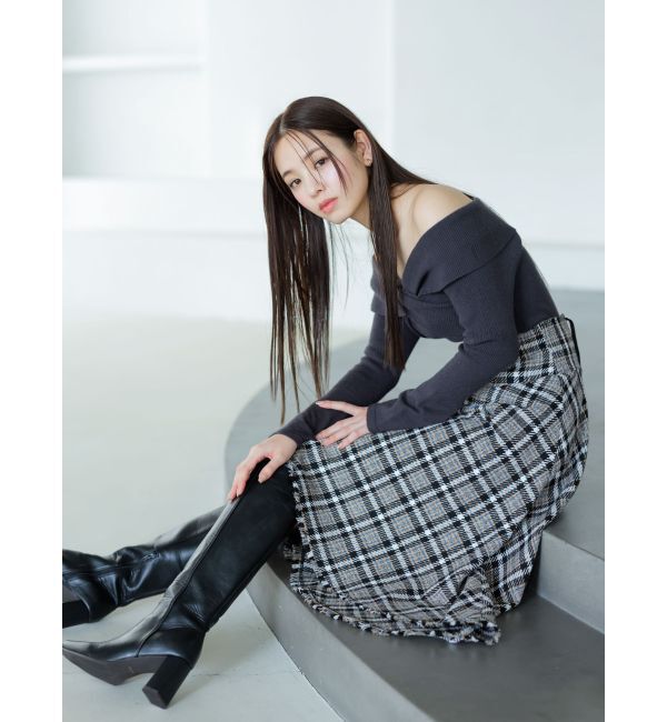 dazzlin「ZIPフリンジコルセットフレアスカート」|スカート|