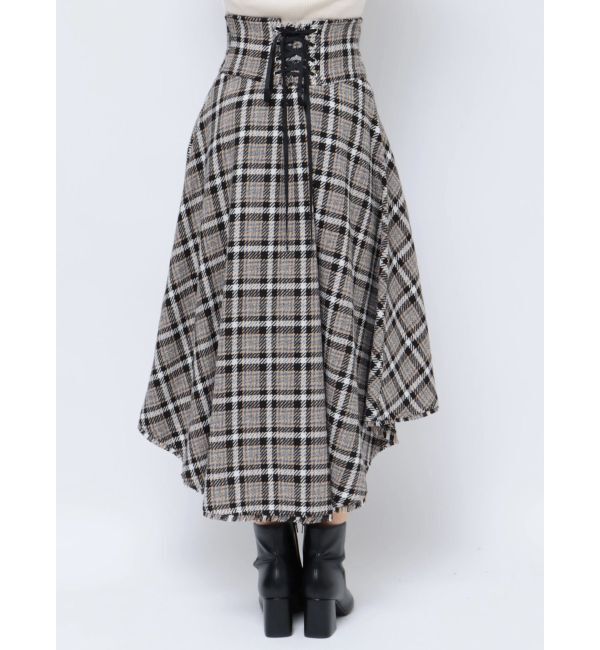 dazzlin「ZIPフリンジコルセットフレアスカート」|スカート|