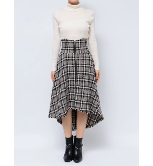 dazzlin「ZIPフリンジコルセットフレアスカート」|スカート|