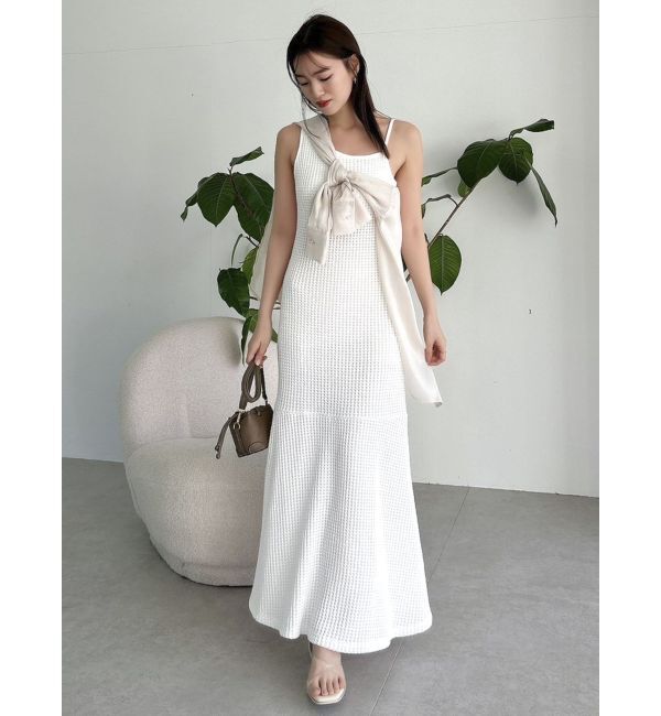 dazzlin「【WEB限定】ワッフルアシメマーメイドワンピース」|ワンピース|