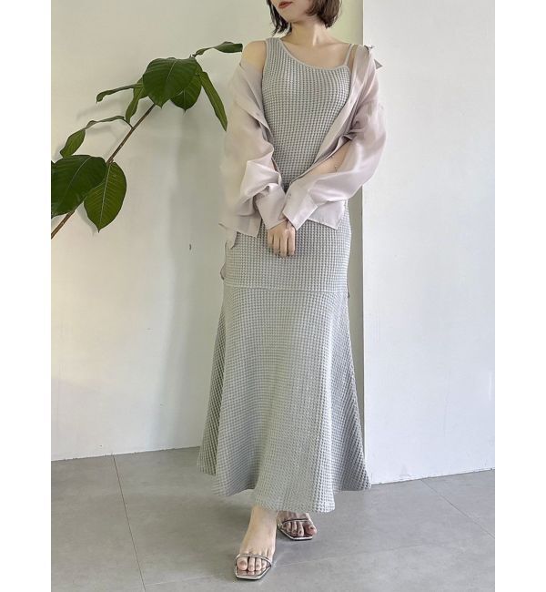 dazzlin「【WEB限定】ワッフルアシメマーメイドワンピース」|ワンピース|