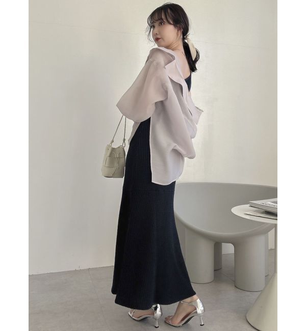 dazzlin「【WEB限定】ワッフルアシメマーメイドワンピース」|ワンピース|