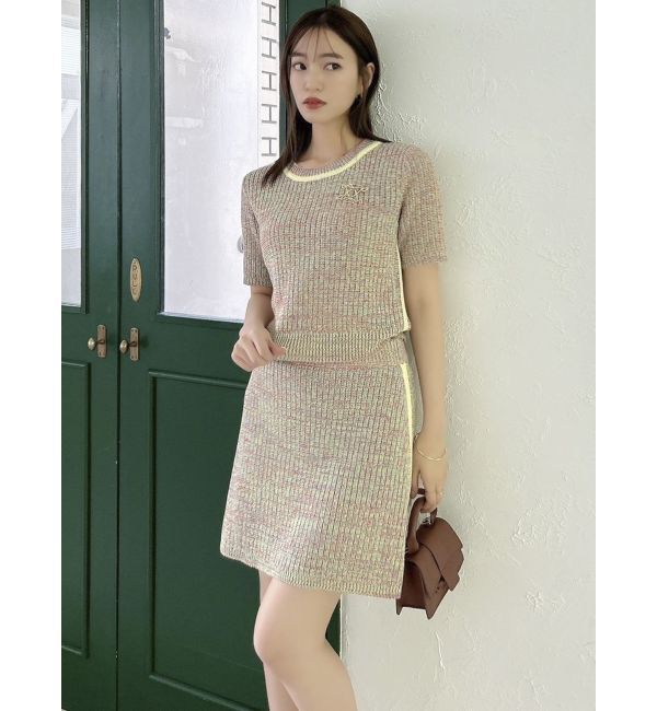 dazzlin「【WEB限定】ファンシーカラーニットミニスカート」|スカート|